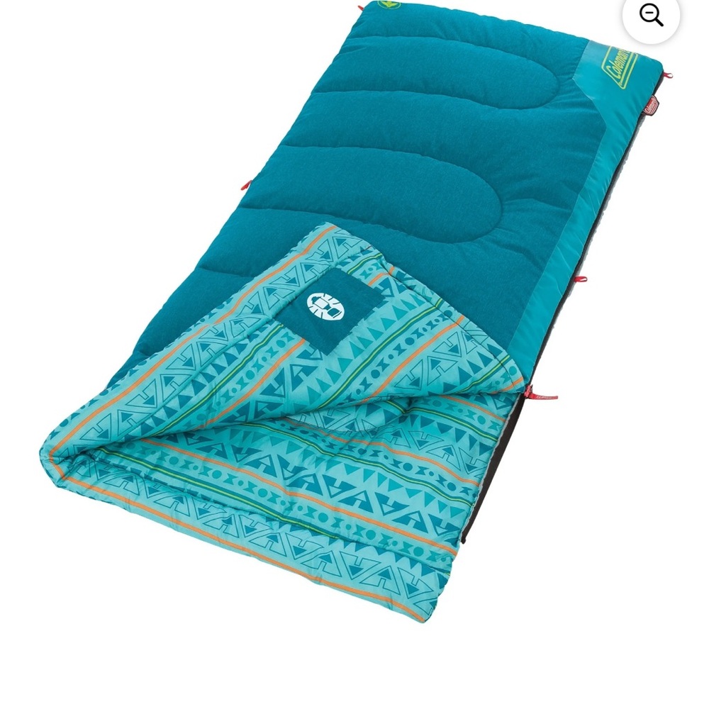 Coleman Turquoise Patterned Sleeping Bag